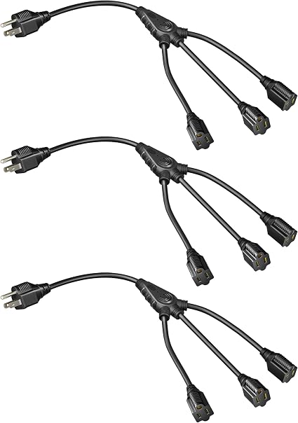 Extension Cord, 18 Inch 16/3C