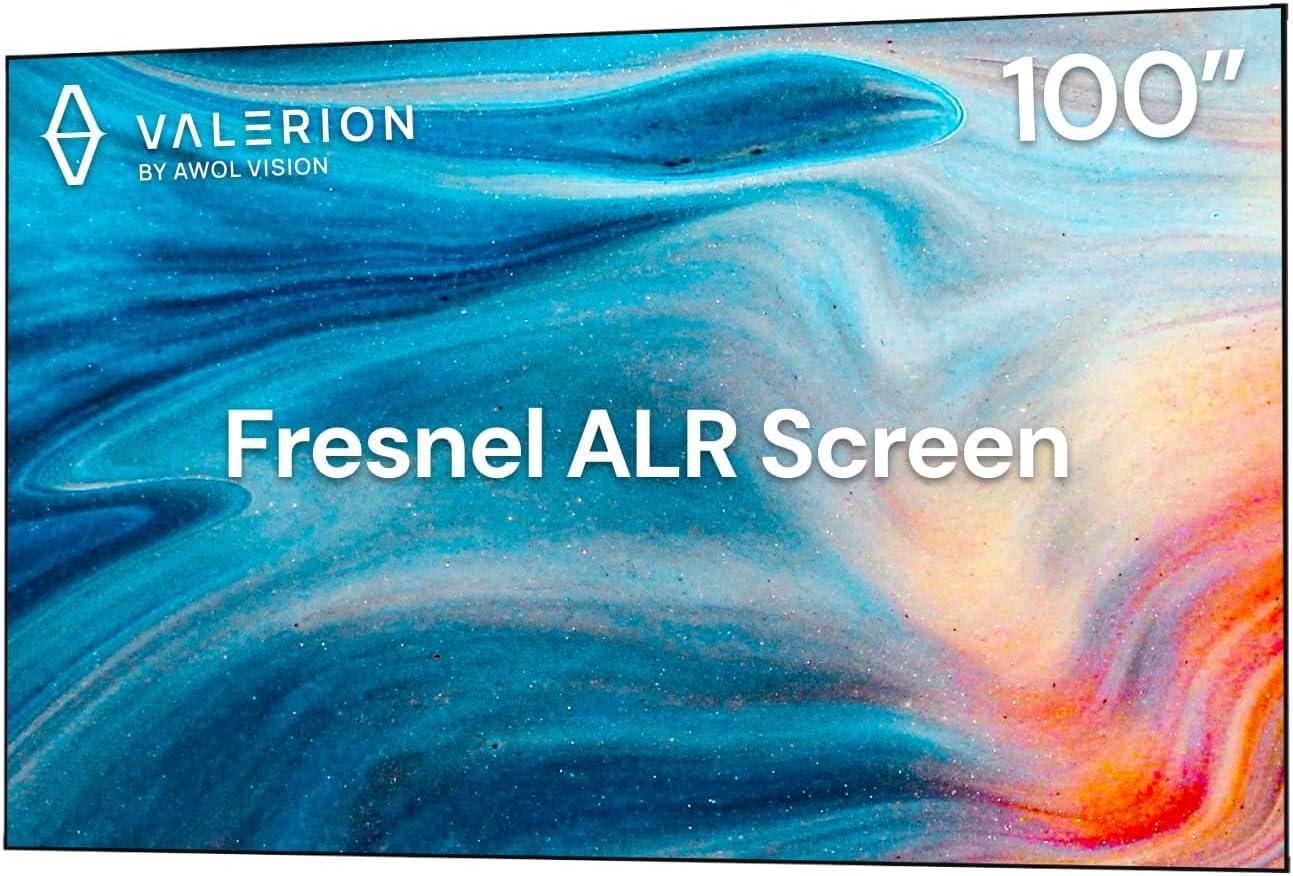 Valerion 100-inch Fresnel ALR Projector Screen